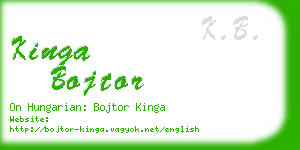 kinga bojtor business card